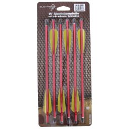 Aluminiumpfeile 14" rot, 6er Pack